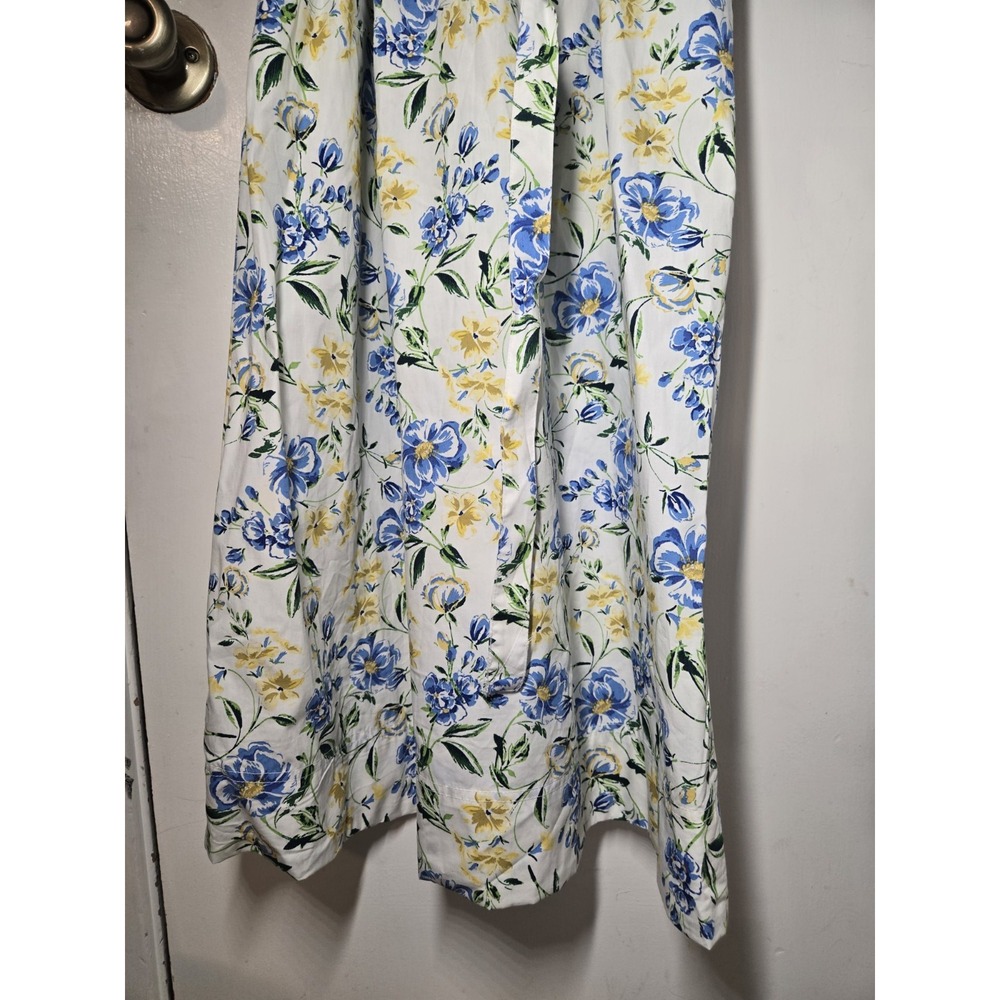 New With Tags Women's Free Assembly Yellow Blue Floral Midi Belted Dress Size XS - Picture 3 of 10